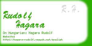 rudolf hagara business card